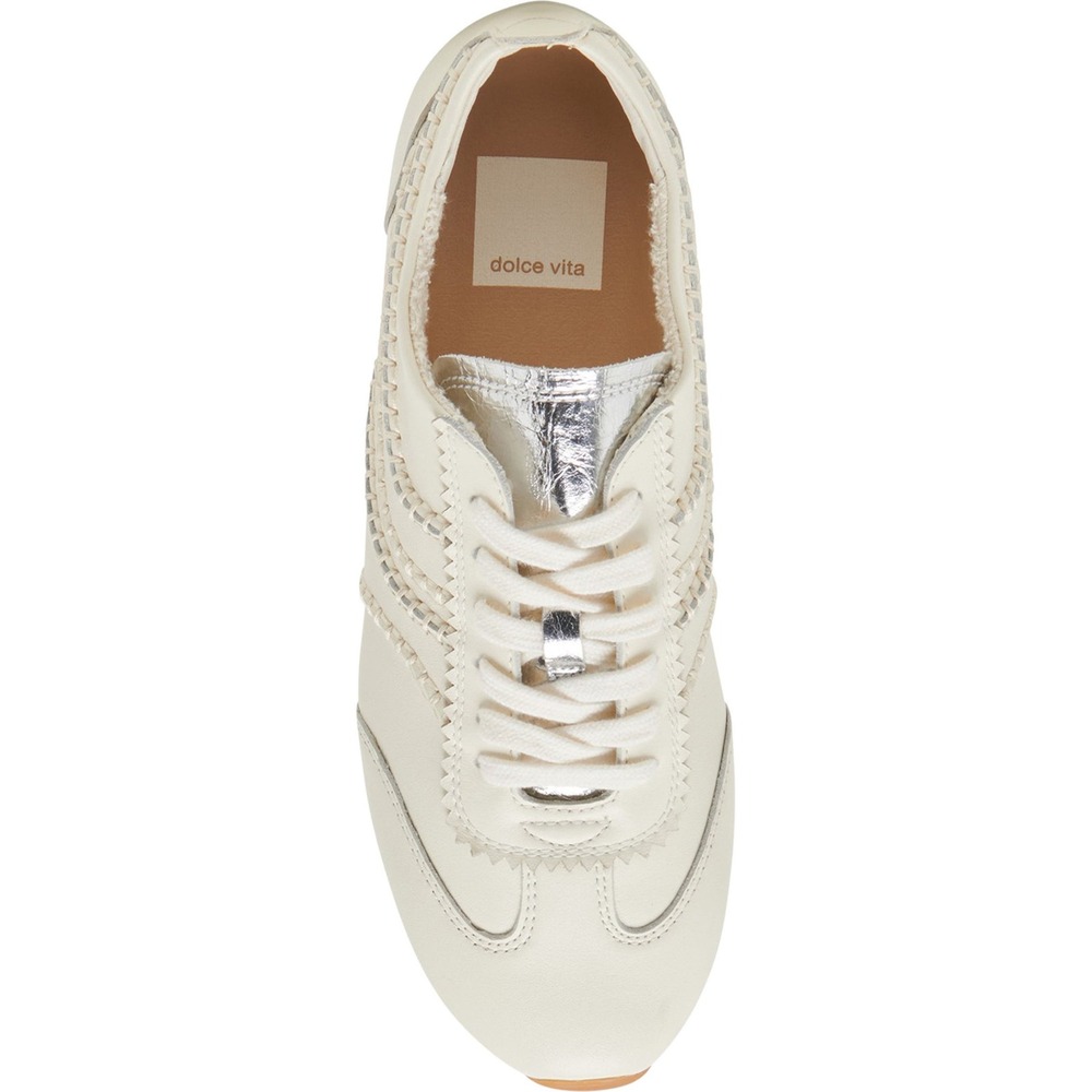 Dolce Vita Delany Off White Leather Lace Up‎ Sneakers Women Size 10